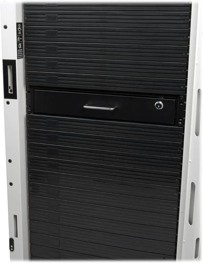 Tripp Lite 2U Locking Rackmount Storage Drawer Rack Enclosures/ Open Frame 2-Post or 4-Post (SRDRAWER2U),Black