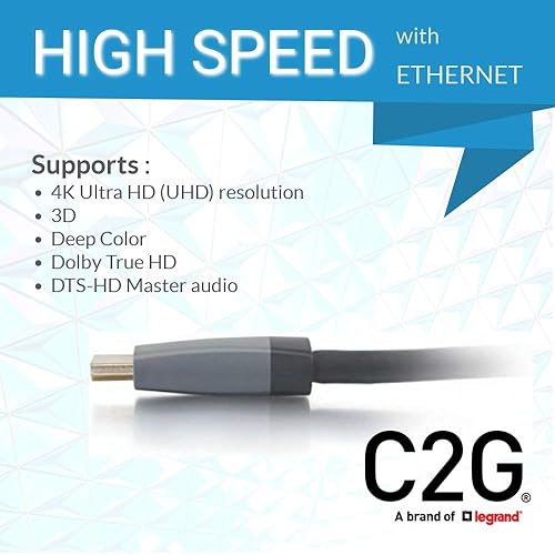 C2G 50625 Select 4K UHD High Speed HDMI Cable with Ethernet (60Hz) M/M, In-Wall CL2-Rated, Black (3 Feet, 0.91 Meters) 3ft