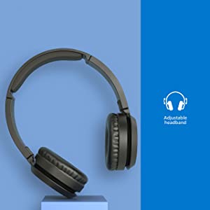 Philips H4205 On-Ear Wireless Headphones with 32mm Drivers and BASS Boost on-Demand, Black Black One-Size