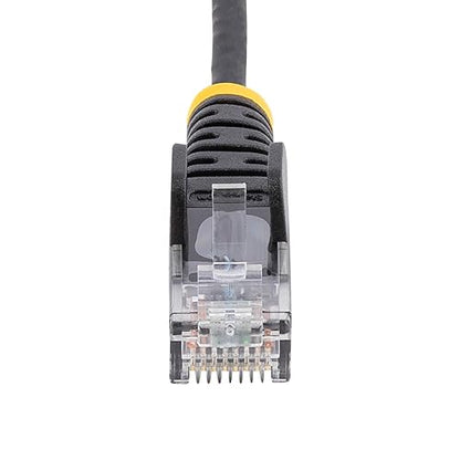 StarTech.com 50ft Black Slim CAT6 Ethernet Cable, Snagless RJ45, LSZH, 28AWG Bare Copper, Slim Network Patch Cable/Cord