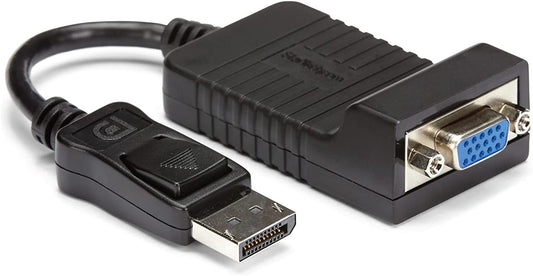 StarTech.com DisplayPort to VGA Adapter - Active DP to VGA Converter - 1080p Video - Durable - DP/DP++ Source to VGA Monitor Cable Adapter Dongle - DP 1.2 to VGA - Latching DP Connector (DP2VGA) 3 inches