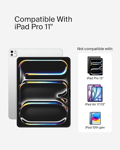 Belkin ScreenForce TemperedGlass Screen Protector for Apple iPad Pro 11" 7th Generation, Thin, Extra Durable, Scratch-Resistant w/Easy Installation, Compatible w/Case & Apple Pencil