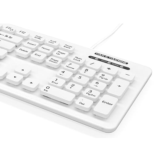 Man & Machine L Cool Keyboard - Cable Connectivity - USB Interface - English (US) - Windows, Linux, Mac - White