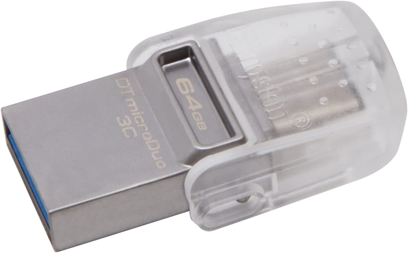 Kingston Digital 64GB Data Traveler Micro Duo USB 3C Flash Drive (DTDUO3C/64GB)