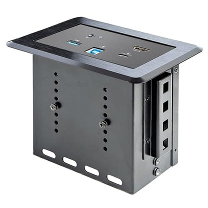 StarTech.com Conference Room Docking Station - Universal Laptop Dock - 4K HDMI, 60W Power Delivery, USB Hub, GbE, Audio - in-Table Connectivity Box for Huddle/Boardroom Collaboration Space, TAA