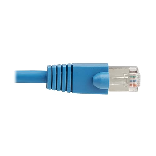 Tripp Lite Cat8 40G PoE Shielded Ethernet Cable, 16.4 Feet / 5 Meters, Flame-Resistant LSZH Jacket, Power Over Ethernet, Snagless RJ45, SSTP, Male-to-Male, Blue, (N272L-F05M-BL)