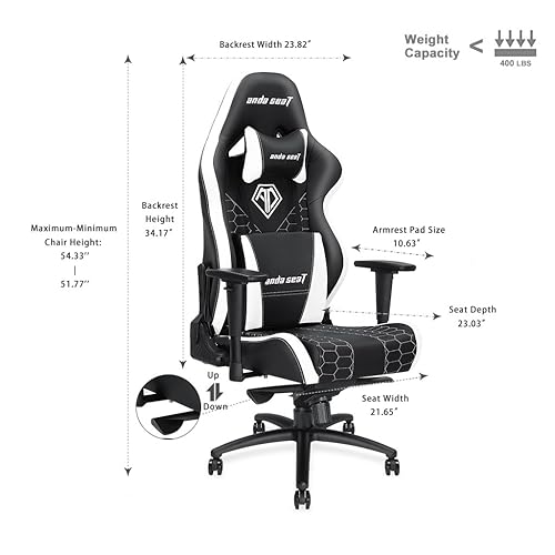 ANDA SEAT Spirit King Series Gaming Chair Black/White