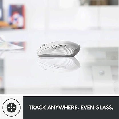 Logitech MX Anywhere 3 for Mac – Wireless, Ultrafast Magnetic Scrolling, Any Surface, 4000DPI Sensor, USB-C, Bluetooth,MacBook Pro,Macbook Air,iMac,iPad Compatible - Pale Grey Mouse