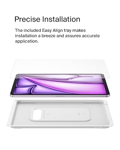 Belkin ScreenForce TemperedGlass Screen Protector for Apple iPad Air 13" 6th Generation, Thin, Extra Durable, Scratch-Resistant w/Easy Installation, Compatible w/Case & Apple Pencil
