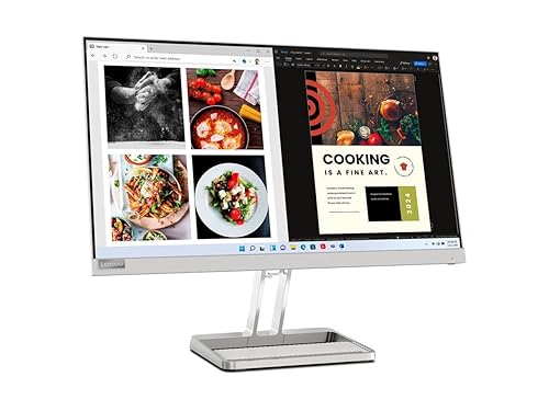 Lenovo L24i-40 - Everyday Monitor - 23.8" FHD IPS Display - 100Hz - AMD Free Sync - Low Bluelight Certified - Built-in Speakers - Camera - HDMI - VGA - USB-C - Tilt Stand