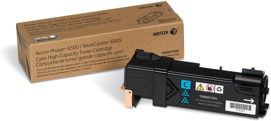 Xerox Phaser 6500/Workcentre 6505 Cyan High Capacity Toner-Cartridge (2,500 Pages) - 106R01594