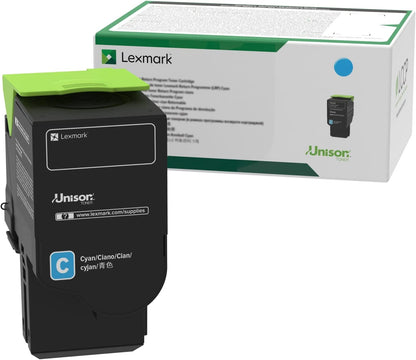 Lexmark 78C10C0 Return Program Cartridge Toner, Standard, Cyan