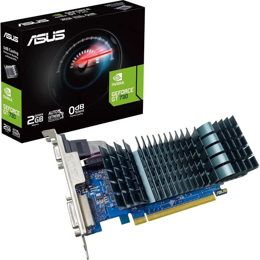 ASUS NVIDIA GeForce GT 730 Graphics Card GT730-SL-2GD3-BRK-EVO (PCIe 2.0, 2GB DDR3 Memory, Low-Profile, Auto-Extreme Technology, GPU Tweak II)