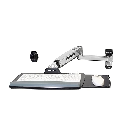 Ergotron – LX Sit-Stand Keyboard Arm, Wall Mount Adjustable Keyboard Tray – Polished Aluminum
