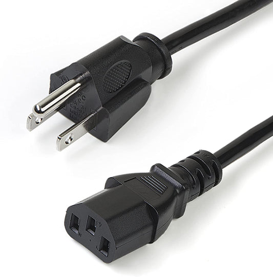 StarTech.com 10ft (3m) Computer Power Cord, NEMA 5-15P to C13, 10A 125V, 18AWG, 10 Pack, Black Replacement AC Power Cord, Printer Power Cord, Monitor/PC Power Supply Cable - UL Listed (PXT1011010PK)