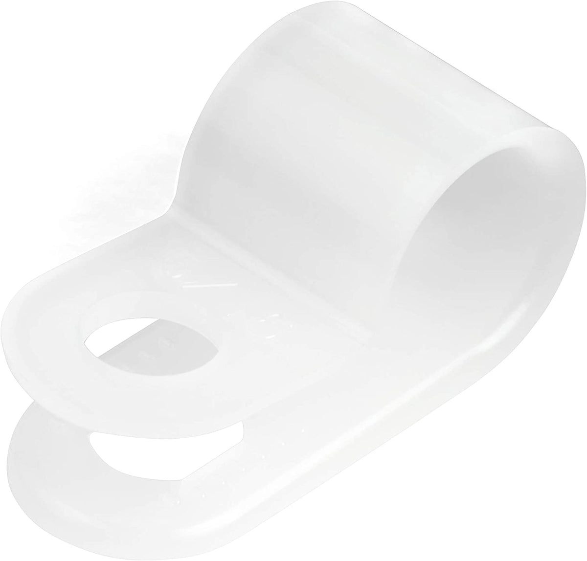 StarTech.com 100 Pack Screw Mount Cable Clamps - Large 7.9mm Bundle Cable Fastener/Holder - R-Type Single Reusable Nylon Clip - Screw Down Management Clamp - UL/94V-2 Rated TAA (CBMSDCC3) Large | 7.9 mm 0.31" (.9mm) max. diameter