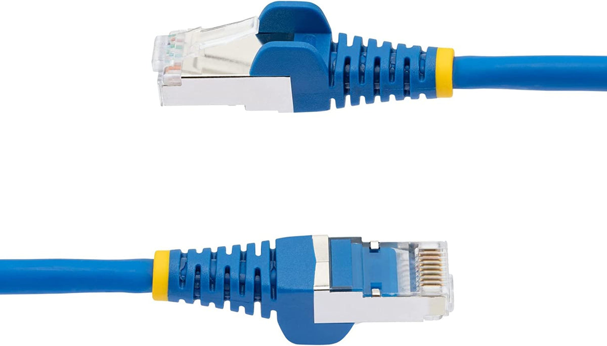 StarTech.com 12ft CAT6a Ethernet Cable - Low Smoke Zero Halogen (LSZH) - 10 Gigabit 500MHz 100W PoE RJ45 S/FTP Blue Network Patch Cord Snagless w/Strain Relief (NLBL-12F-CAT6A-PATCH)