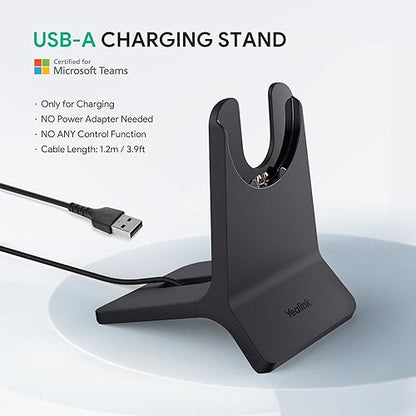 Yealink BHC70 Charging Stand for BH70 Bluetooth Headset & WH64 Hybrid Headphone, =90min Fast Charging, NO Power Adapter Needed, NO Headset Control Function, 1.2m USB-A Cable (ONLY Charging Base)