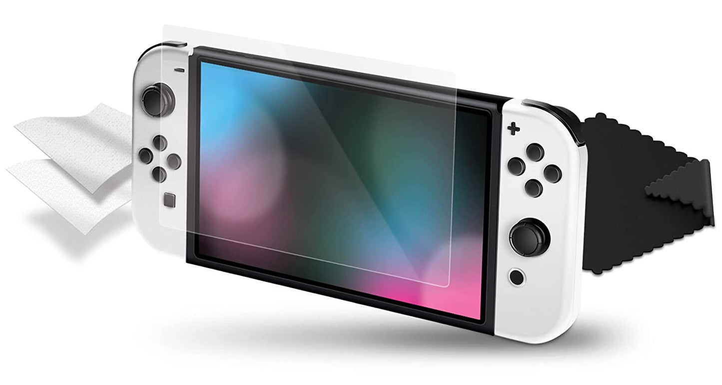 Bionik Screen Protector For Nintendo Switch (OLED): Tempered Glass, 9H Surface Hardness, Scratch Resistant Switch OLED