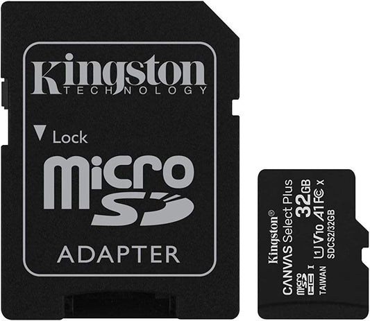 Kingston 32GB microSDHC Canvas Select Plus Class 10 Flash Memory Card SDCS2 Memory