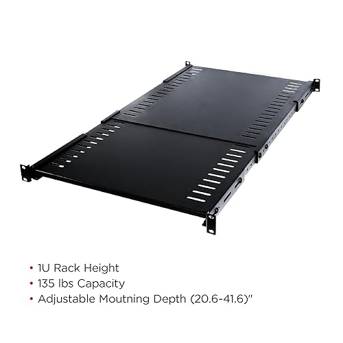 CyberPower CRA50006 19" 1U Heavy Duty Shelf Cases, Black