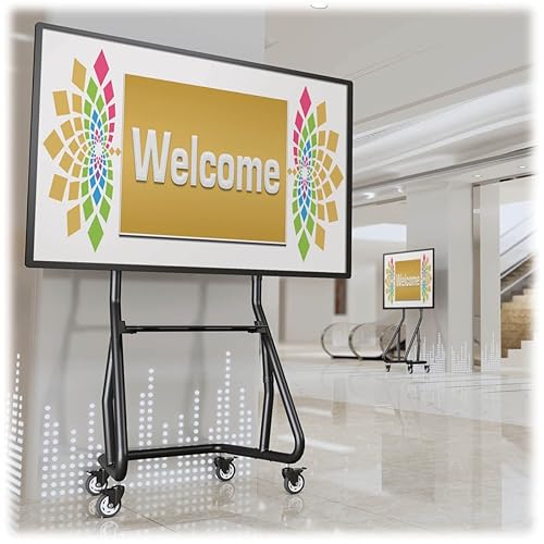 Tripp Lite Heavy-Duty Mobile TV Floor Stand Cart, 37 to 80 inch Displays, VESA-Compliant, Secure Display Combination Lock, Cable Management Routes, 5-Year Manufacturer's Warranty (DMCS3780HDS)