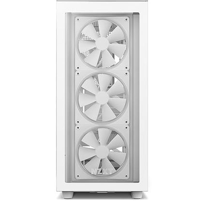 NZXT H7 Elite - CM-H71EW-01 - ATX Mid Tower PC Gaming Case - Front I/O USB Type-C Port - Quick-Release Tempered Glass Side Panel - White