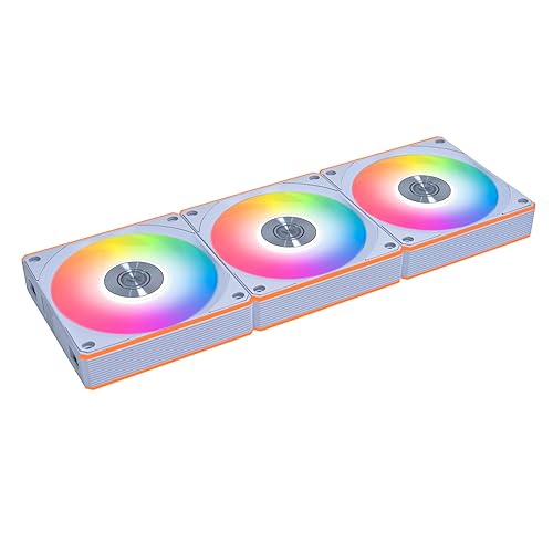 Lian Li UNI Fan CL120 ARGB 120mm PWM Fans - Triple Pack (Reverse Blade) - 2.4 GHz Wireless Signal RGB & PC Case Fans Control - Daisy-Chain - Controller Included and Required - White (12RCL1W3W) 120 Reverse Triple White