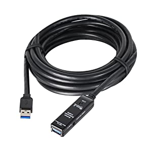 SIIG USB 3.0 Active Repeater Cable 20-Meters (JU-CB0811-S1) Black 20 Meters USB 3.0