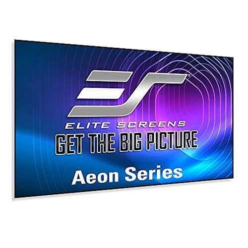 Elite Screens Aeon Series, 135-inch 16:9, 8K / 4K Ultra HD Home Theater Fixed Frame Edge Free Borderless Projector Screen, CineGrey Matte Grey Front Projection Screen, AR135H2, White CineGrey 135-inch / 16:9 Short/Standard/UST