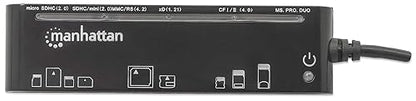 Manhattan USB 2.0 Card Reader/Writer – with 5 Flash Memory Card Slots, Supports 79 Memory Card Formats, 480 Mbps Data Transfer Speed – Compatible with Windows & Mac – 3 Yr Mfg Warranty - 101998