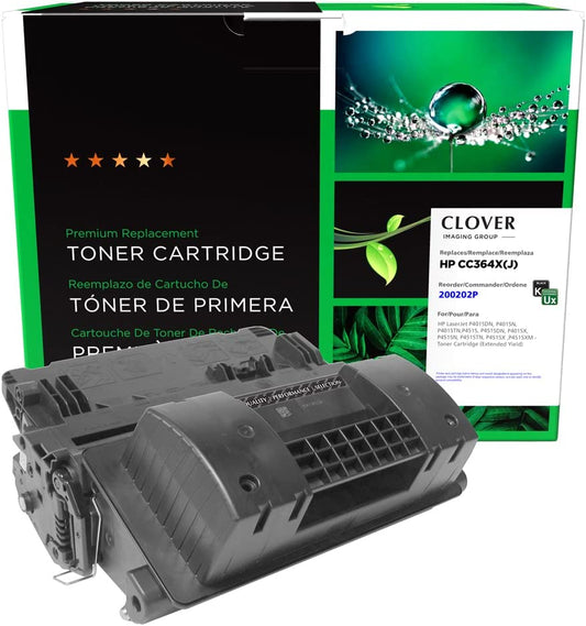 Clover imaging group Clover Remanufactured Toner Cartridge for HP 64X Extended Yield CC364X(J) | Black Black Page Yield: 4000