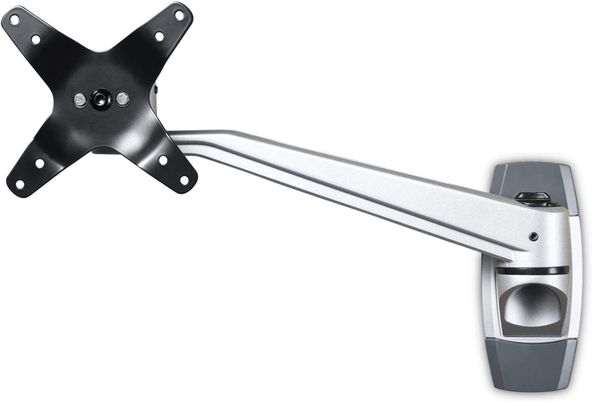 StarTech.com Wall Mount Monitor Arm - Premium - 10.2 Single Swivel - Supports Monitors 12 to 34 - VESA Monitor Wall Mount Bracket - Silver (ARMWALLDS2) Single-Swivel Silver