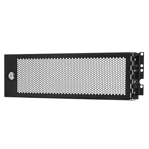 Tripp Lite 3U Security Door Cage Rack Mount for Front Facing Network Equipment, Secure Locking Key Hinged Door, Cooling Friendly Perforated Design, Heavy-Duty Steel, 5-Year Warranty (SR3UCAGE) Front Facing 3U