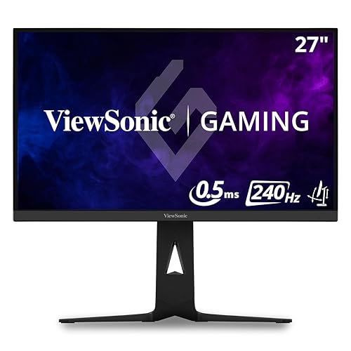 ViewSonic XG2736-2K 27 Inch 1440p 0.5ms 240Hz IPS Gaming Monitor with FreeSync Premium, RGB Lighting, Advanced Ergonomics, HDMI 2.1, DP and 65W USB-C