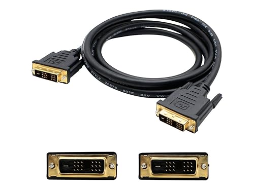 AddOn 5-Pack of 15ft DVI-D Single Link (18+1 pin) Male to DVI-D Single Link (18+1 pin) Male Black Cables For Resolution Up to 1920x1200 (WUXGA) - 15 ft DVI Video Cable for Video Device, Monitor, TV, Notebook, Projector