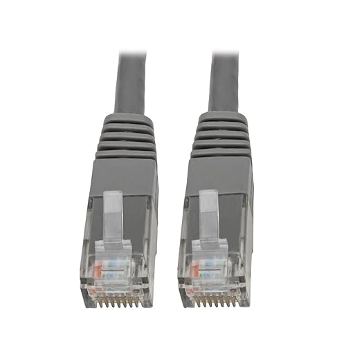Tripp Lite N200-010-GY Cat6 Cat5e Gigabit Molded Patch Cable RJ45 M/M 550MHz Gray 10' 10' 10 ft. Gray