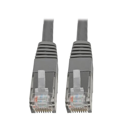 Tripp Lite N200-010-GY Cat6 Cat5e Gigabit Molded Patch Cable RJ45 M/M 550MHz Gray 10' 10' 10 ft. Gray