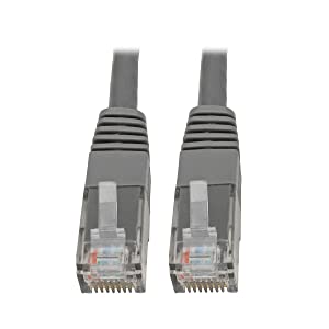 Tripp Lite Cat6 Cat5e Gigabit Molded Patch Cable RJ45 M/M 550MHz Gray 3ft 3' (N200-003-GY) 3 ft. Gray