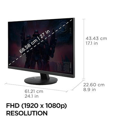 ViewSonic VX2716A 27 Inch 1080p 1ms 120Hz IPS Gaming Monitor with Eye Care, USB C, HDMI 1.4, and DisplayPort Inputs
