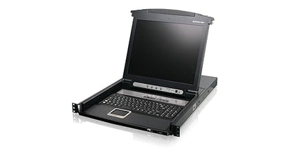 IOGEAR Rackmount 8-Port KVM Switch Console with 17-inch TFT LCD Active Matrix Monitor, Keyboard and Touchpad with 1 USB Cable 1 USB Cable 8-port