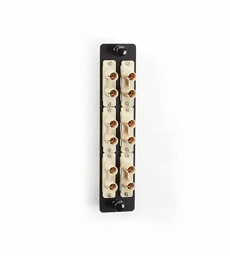 Black Box HIGH Density Adapter Panel, Bronze Sleeves, 6 ST DUPLEPAIRS, Beige