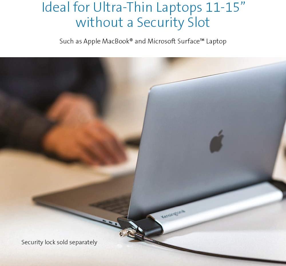 Kensington MacBook and Surface Laptop Locking Station (no Lock Cable Included) (K64451WW), White