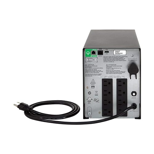 APC by Schneider Electric SMC1000C UPS 1000VA Smart-UPS with SmartConnect, Uninterruptible Power Supply, Black 1000VA Floor Standing Smart-UPS