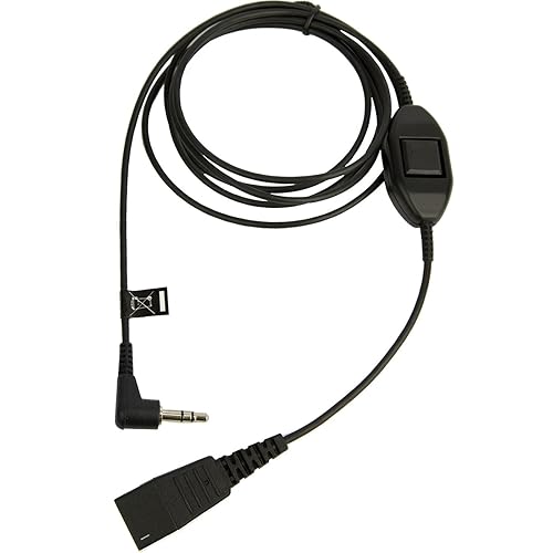 Jabra 8735-019 Audio Cable - Audio Cable - First End: 1 x Quick Disconnect Audio - Male - Second End: 1 x Mini-phone Stereo Audio - Male - Black