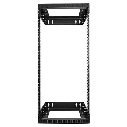 StarTech.com 2-Post 24U Heavy-Duty Wall Mount Network Rack, 19 Open Frame Server Rack with Adjustable Depth, Wall Mount Data Rack for IT / AV / Patch Panel / Computer Equipment (RACK-24U-20-WALL-OA)