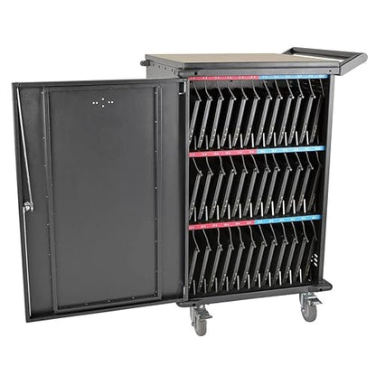 Tripp Lite CSC36AC 36-Port AC Charging Cart Storage Station for Chromebooks, Laptops, Tablets, Black Cart 36 AC Port