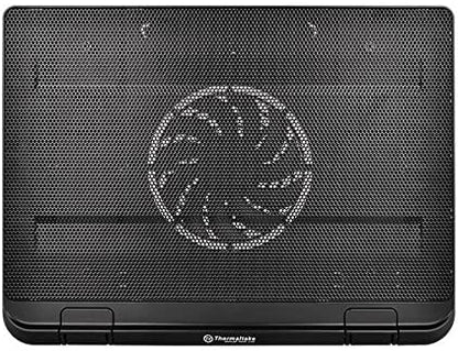 Thermaltake Massive A23 Steel Mesh Panel Single 120mm Fan 10"-16" Laptop Notebook Cooling Pad CL-N013-PL12BL-A, Black 10''~16'' Slim 120mm Fan