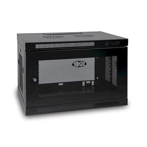 TRIPP LITE SmartRack 9U Low-Profile Switch-Depth Wall-Mount Rack Enclosure Cabinet, Black (SRW9U)