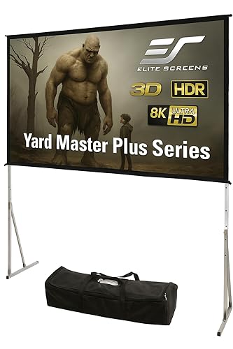 Elite Screens Yard Master Plus Series, 100" 16:9, 4K Ultra HD Ready Indoor/Outdoor Portable Foldaway Movie Theater Projector Screen, Front Projection - OMS100H2PLUS 16:9, 100-inch Yard Master Plus Front Projection